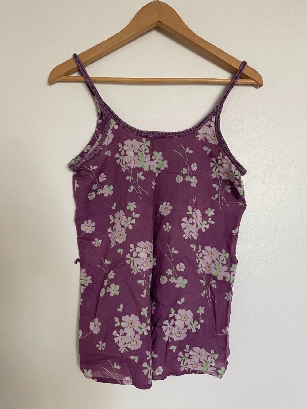 bum equipment Y2K Floral Cami Tank Top Purple Basics